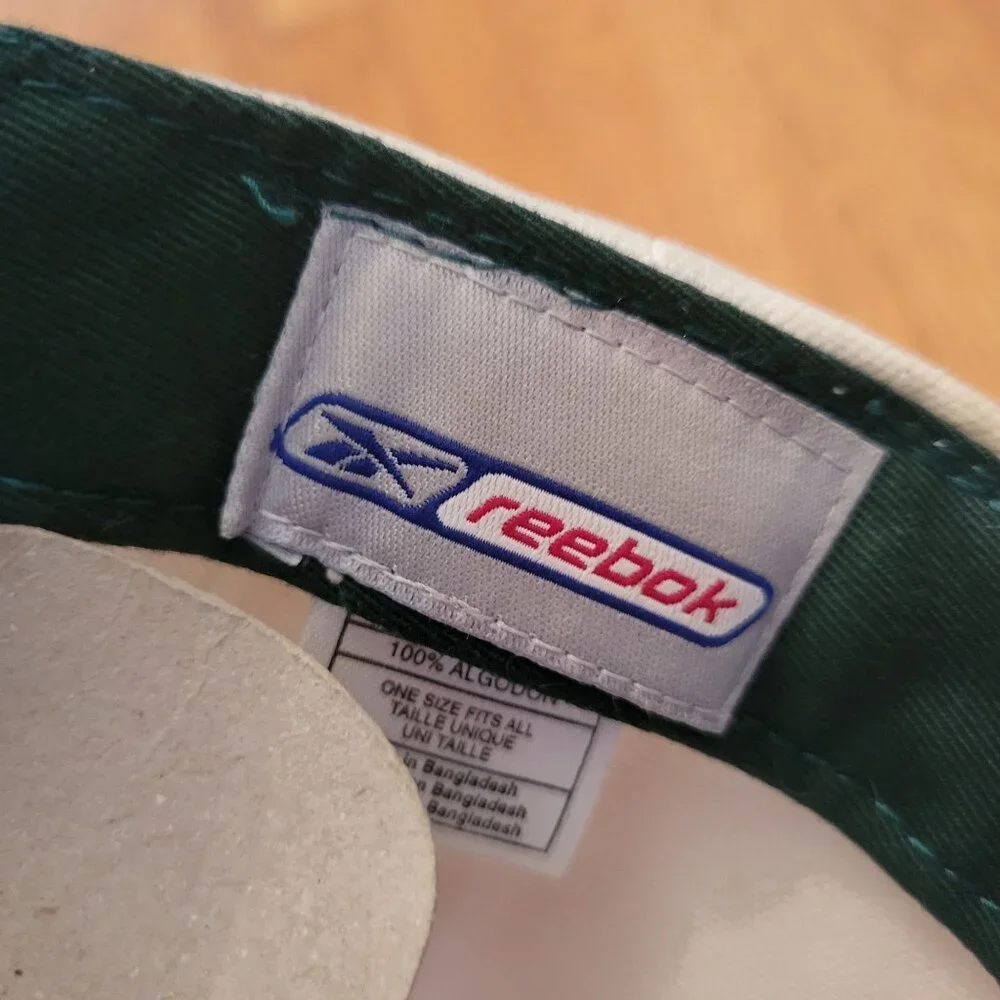Vintage Reebok NFL Pro Line New York Jets Hat White Green OS Adjustable Football